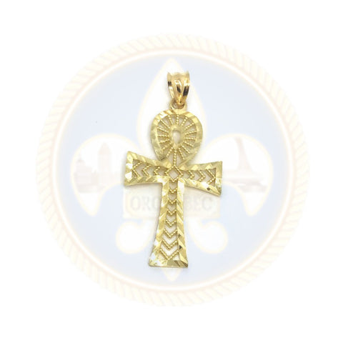 Pendentif 10k Or jaune Croix Ankh GAP-002 - OR QUEBEC 