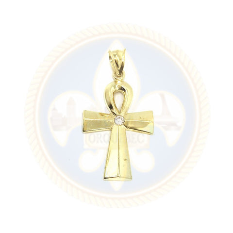 Pendentif Croix Ankh en or 10k GAP-004 - OR QUEBEC 