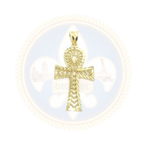 Pendentif Croix Ankh en or 10k GAP-005 - OR QUEBEC 