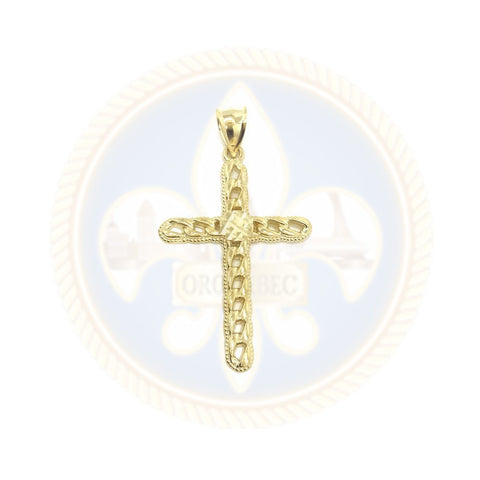 Pendentif en Or Jaune 10K Croix GCP_013 - OR QUEBEC 