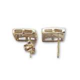 10K Or Jaune Boucle d'oreille Stud Clotho GE-039 - OR QUEBEC 