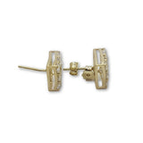 10K Or Jaune Boucle d'oreille Stud Cybele GE-040 - OR QUEBEC 