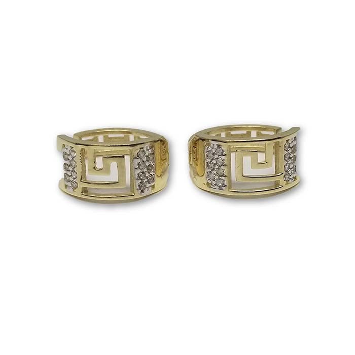 10k Or Jaune Versace Boucle d'oreille GE-089 - OR QUEBEC 