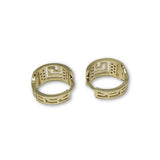 10k Or Jaune Versace Boucle d'oreille GE-089 - OR QUEBEC 