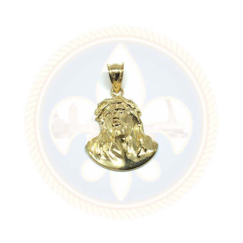 Face de Jésus 10K or Jaune Pendentif Homme M GJP-030 - OR QUEBEC 