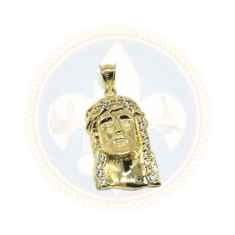 Pendentif Homme Or Jaune 10K Face de Jésus M GJP-033 - OR QUEBEC 
