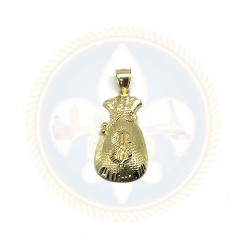 Pendentif Homme Money Bag 10K or jaune L GMP-007 - OR QUEBEC 