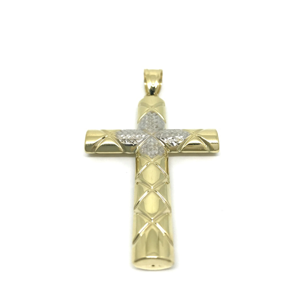 Pendentif en or jaune 10K Croix conçu pour hommes GPA-003 - OR QUEBEC 