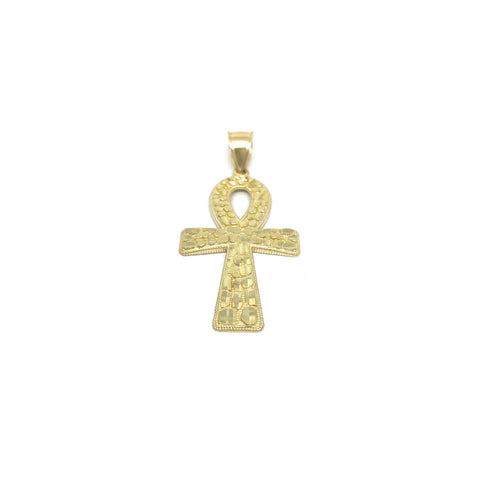 10K Égyptien en or jaune Croix Pendentif M GPA-039 - OR QUEBEC 
