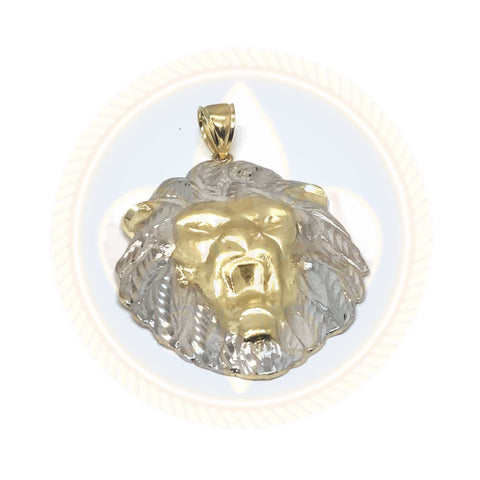 10K Or Jaune et Blanc Lion Pendentif LGP_001-Pendentif-OR QUEBEC-Title-