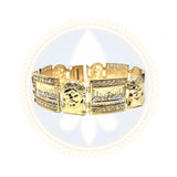 Bracelet en or jaune 10K 19MM The Last Supper & Jesus MBG-029