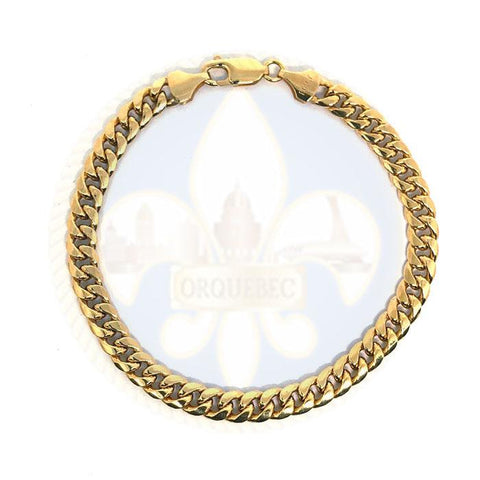 10k 6MM Cuban Link Bracelet pour homme en or  MBG-035 - OR QUEBEC 