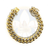 10k 14MM 9.5IN D-Cut Cuban Bracelet MBG-037 - OR QUEBEC 