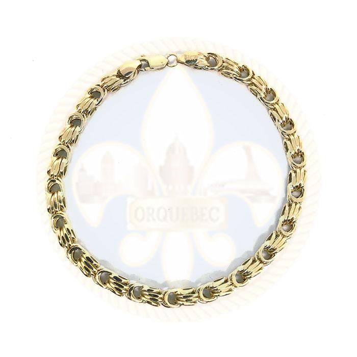 10k 5MM 8IN Bizantine Bracelet MBG-040 - OR QUEBEC 