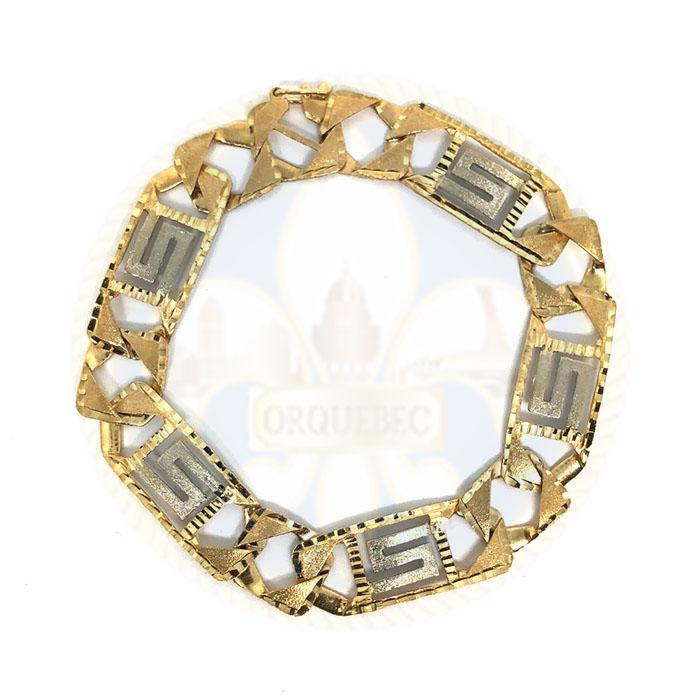 10k 14MM 9.5IN Versace Bracelet MBG-043 - OR QUEBEC 