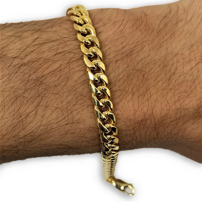 Miami Cuban Link en or 10K 7mm Italien MBG-058 - OR QUEBEC 