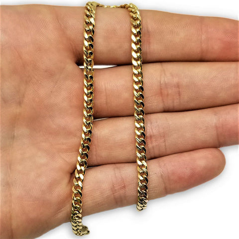 Miami Cuban Link en or 10K 4mm MBG-063 - OR QUEBEC 