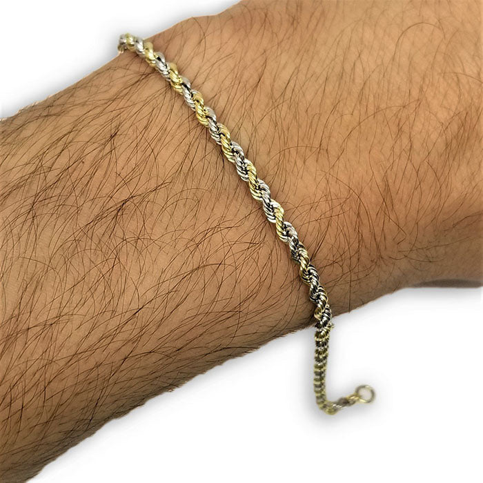 Torsade 2 tons en or 10K coupe diamond cut 3mm MBG-065 - OR QUEBEC 