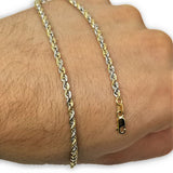 Torsade 2 tons en or 10K coupe diamond cut 3mm MBG-065 - OR QUEBEC 