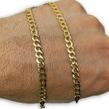 Bracelet courber en or 10K 4.5mm MBG-075