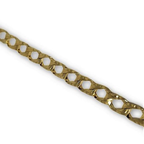 Bracelet gourmette coupe diamond cut en or 10k 6.35mm MBG-078 - OR QUEBEC 