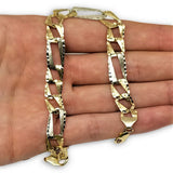 Bracelet goumette 2 tons en or 10k 8mm MBG-079