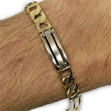 Bracelet Gourmette 2 tons 10k 7mm MBG-082