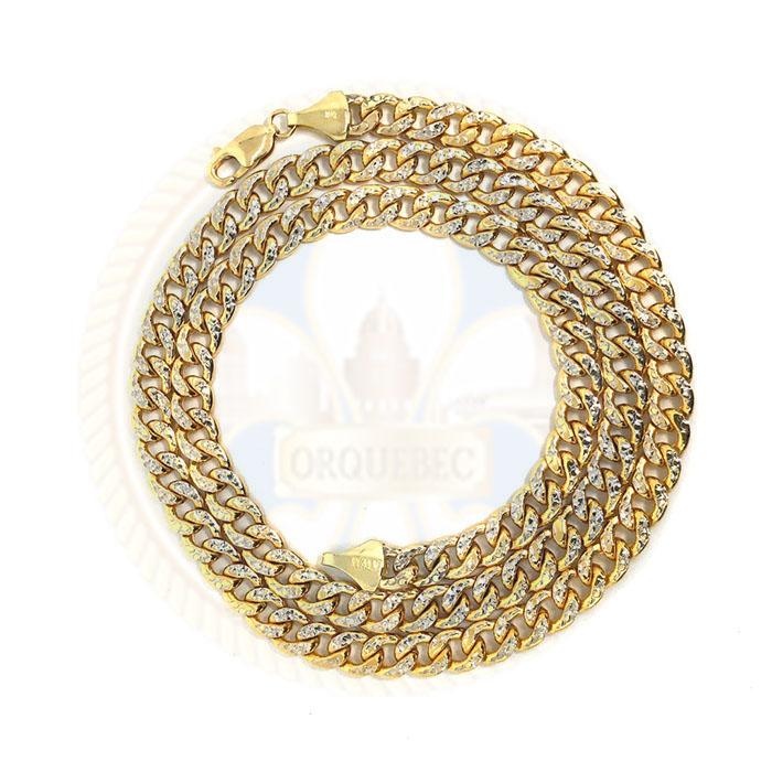 10k 7MM 24IN D-Cut Cuban Link Ensemble Collier MGC-014 - OR QUEBEC