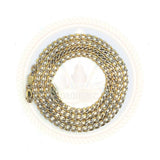 10k 3.5MM 24IN D-Cut Curb Ensemble Collier MGC-018 - OR QUEBEC