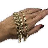 10K 6mm Cuban Link Chain , Yellow Gold Chain 10 KT Cuban Link