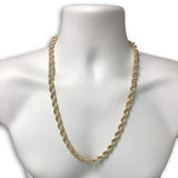 10k 8MM Chaine Torsade Rope Chain  - OR QUEBEC