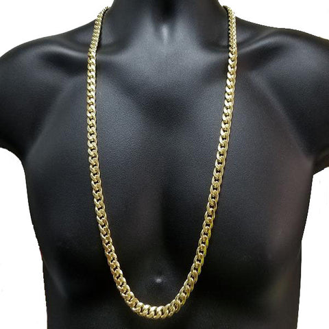 Miami Cuban Link 9mm en or jaune 10 karat MGC-074 - OR QUEBEC 