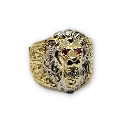 10K Or Jaune Bague Lion Homme MGR_224 - OR QUEBEC 