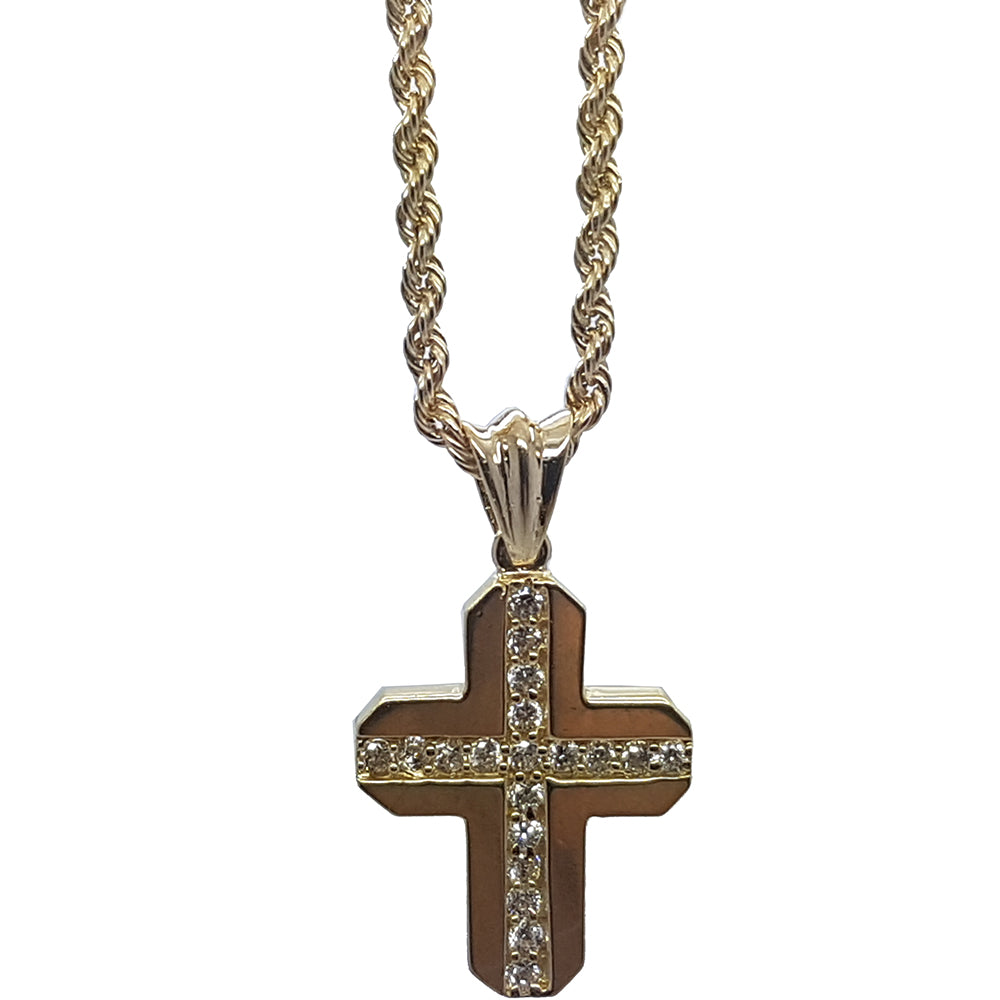 10k Or jaune Torsade Lacrose Collier MNG-186 - OR QUEBEC 