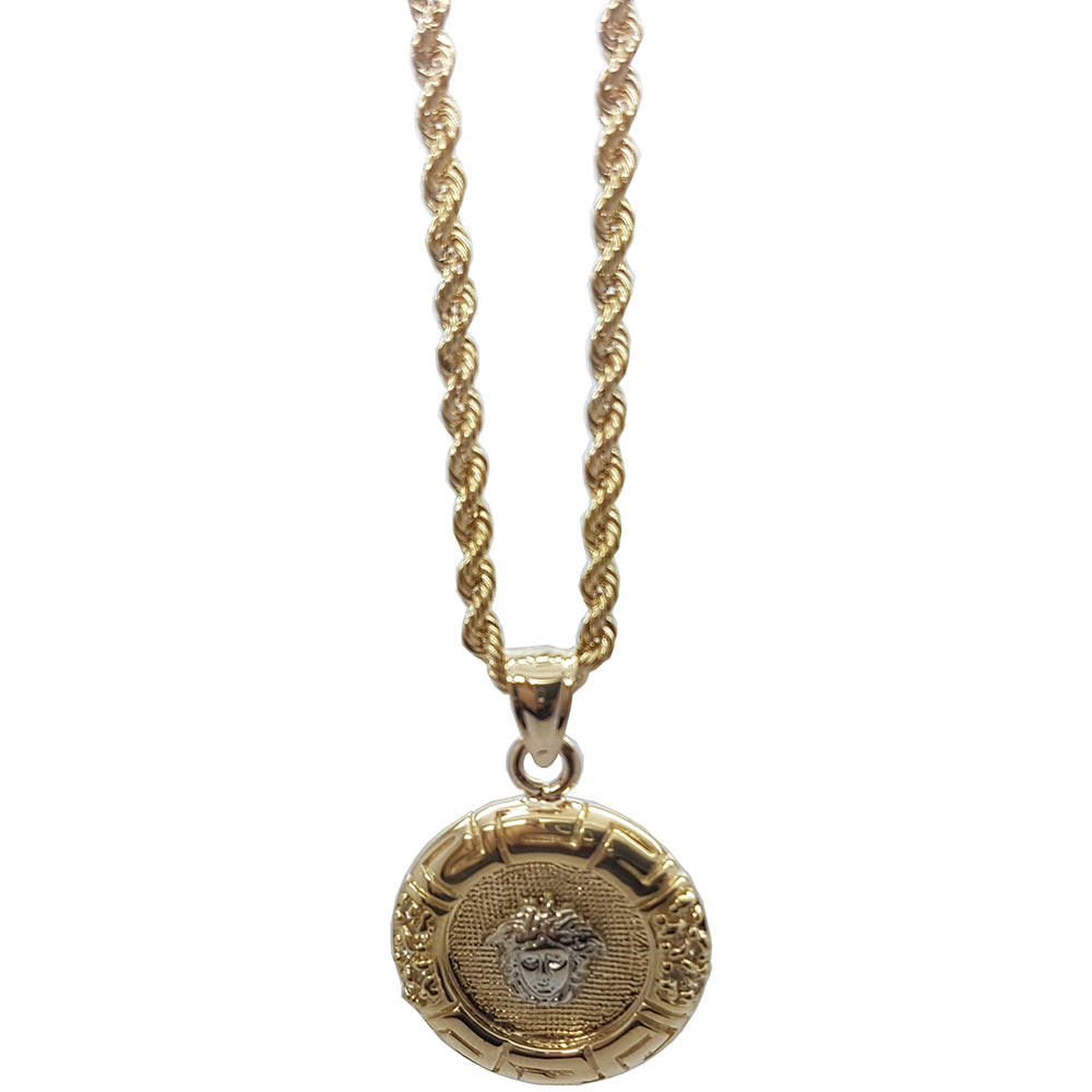 10K or jaune Torsade Chaine 3mm Medusa Collier MNG-235 - OR QUEBEC 