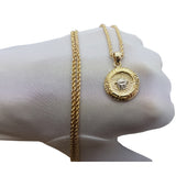 10K or jaune Torsade Chaine 3mm Medusa Collier MNG-235 - OR QUEBEC 