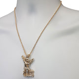 chaine Torsade en or 10 kt & Ange dragon feu en or 10 karat MNG-319 - OR QUEBEC 