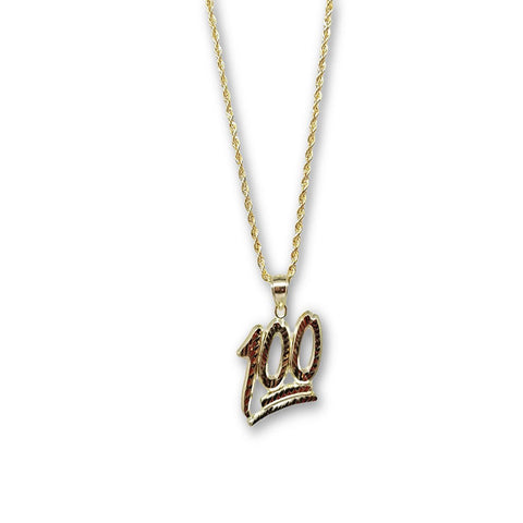 10K Collier Homme Emoji 100 en Or Jaune MNG-326 - OR QUEBEC 