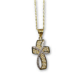10K Or Jaune Singapour Femme Versace Croix Collier MNG-330 - OR QUEBEC 