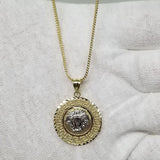 Franco 1MM Chaine Avec Ronde Versace Pendentif Homme MNG-285 - OR QUEBEC 