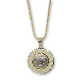 Franco 1MM Chaine Avec Ronde Versace Pendentif Homme MNG-285 - OR QUEBEC 
