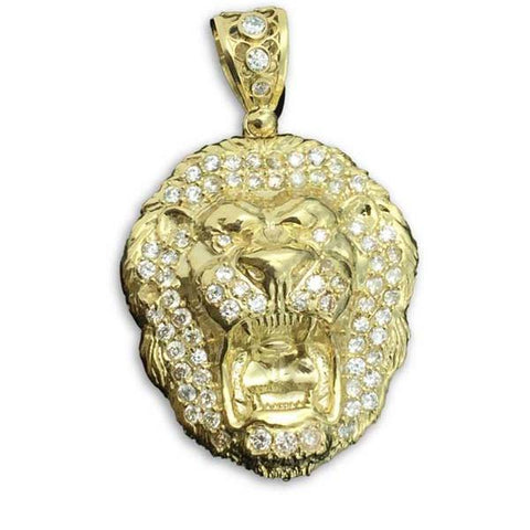 10K en or Jaune Pendentif Homme Lion MPG-085 - OR QUEBEC 