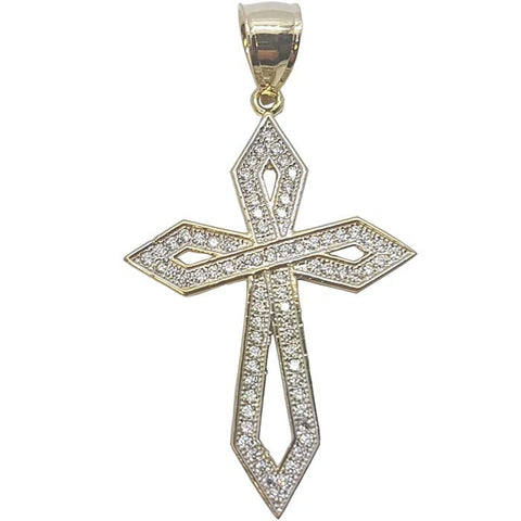 10K en or Jaune Croix Pendentif Homme MPG-304 - OR QUEBEC 