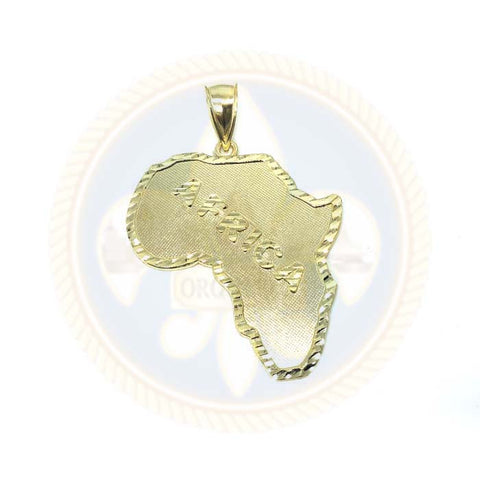 Pendentif La Carte De L'Afrique en OR 10K MPG-358 - OR QUEBEC 