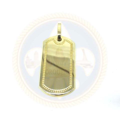 10K Dog Tag Pendant MPG-387 - OR QUEBEC 