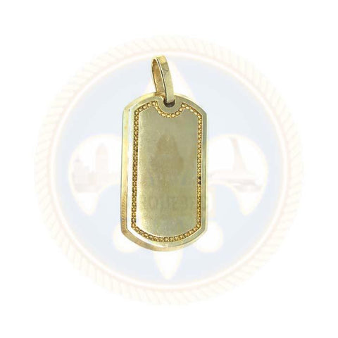 Pendentif Homme Dog Tag en Or 10K S MPG-403