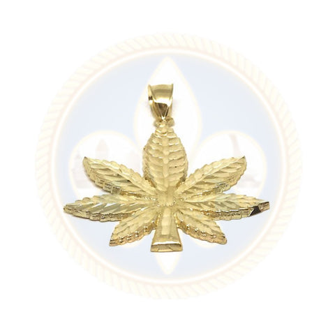 10K Or Jaune Marijuanna Pendentif MWG_002 - OR QUEBEC 