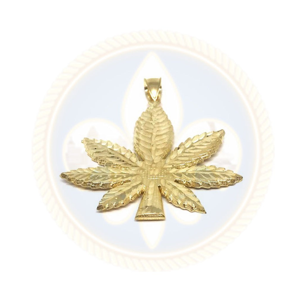 10K Or Jaune Marijuanna Pendentif MWG_003 - OR QUEBEC 