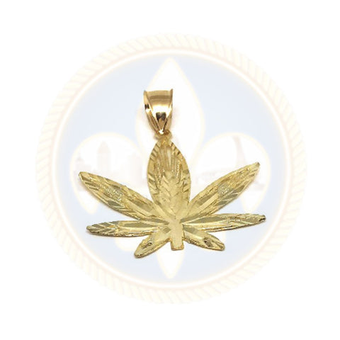 10K Or Jaune Marijuanna Pendentif MWG_007 - OR QUEBEC 