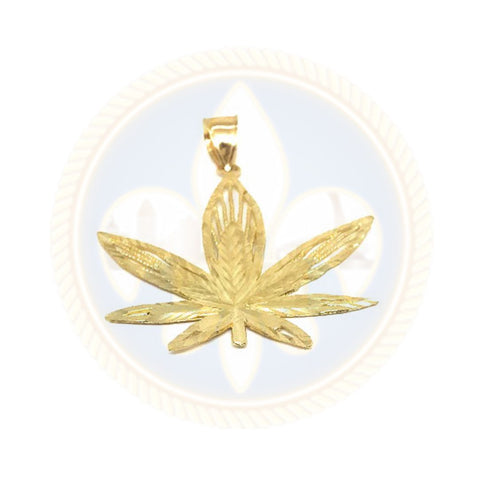 10K Or Jaune Marijuanna Pendentif MWG_009 - OR QUEBEC 